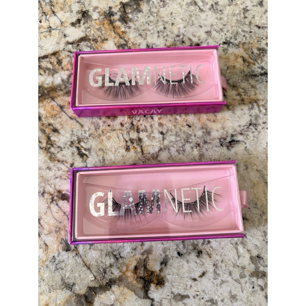 Glamnetic (1) Vacay & (1) Vixen Magnetic‎ Lashes Reusable Wispy Voluminous